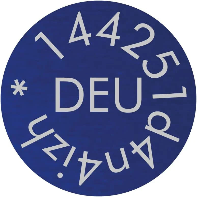 Engraving Heroes - Drone license plate e-ID registration number round 14mm for e-ID, aluminum anodized laser marking