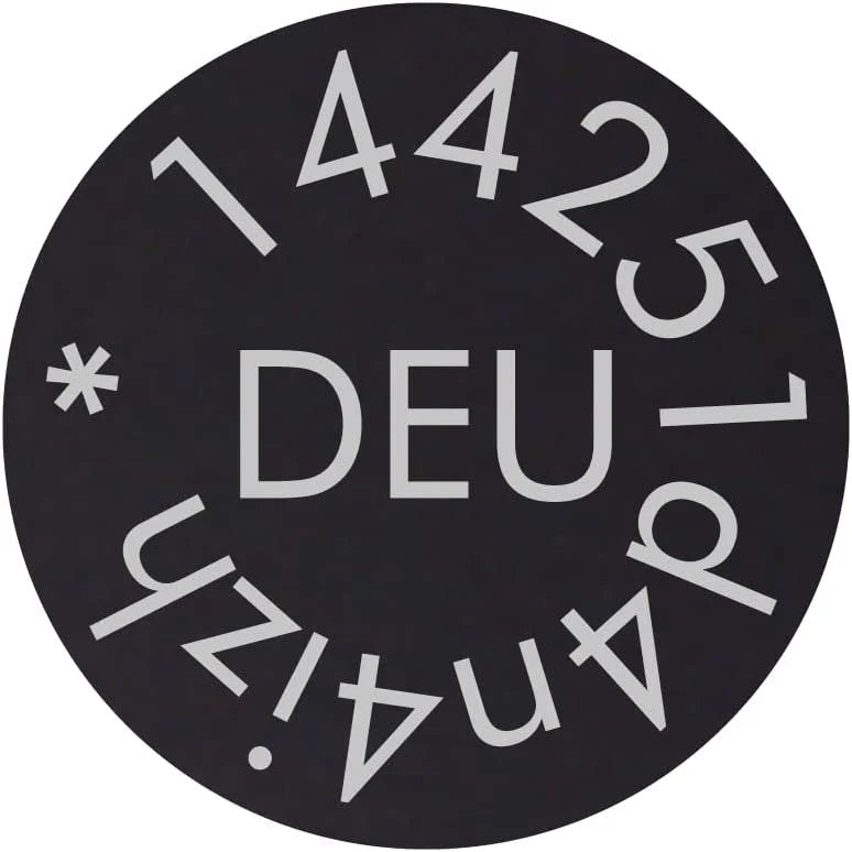 Engraving Heroes - Drone license plate e-ID registration number round 14mm for e-ID, aluminum anodized laser marking