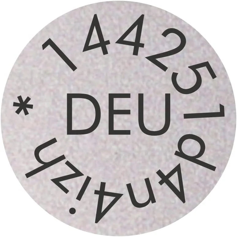Engraving Heroes - Drone license plate e-ID registration number round 14mm for e-ID, aluminum anodized laser marking