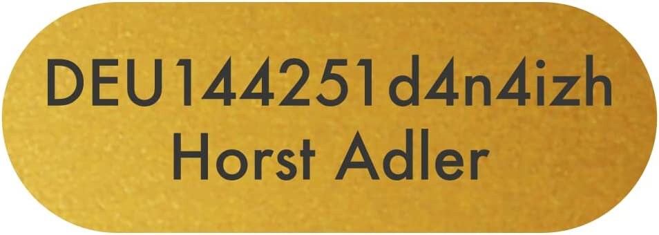 Engraving Heroes - Drone license plate registration number 23x8mm for e-ID with up to 2 lines, aluminum anodized laser marking