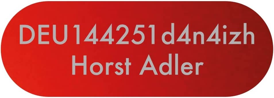 Engraving Heroes - Drone license plate registration number 23x8mm for e-ID with up to 2 lines, aluminum anodized laser marking