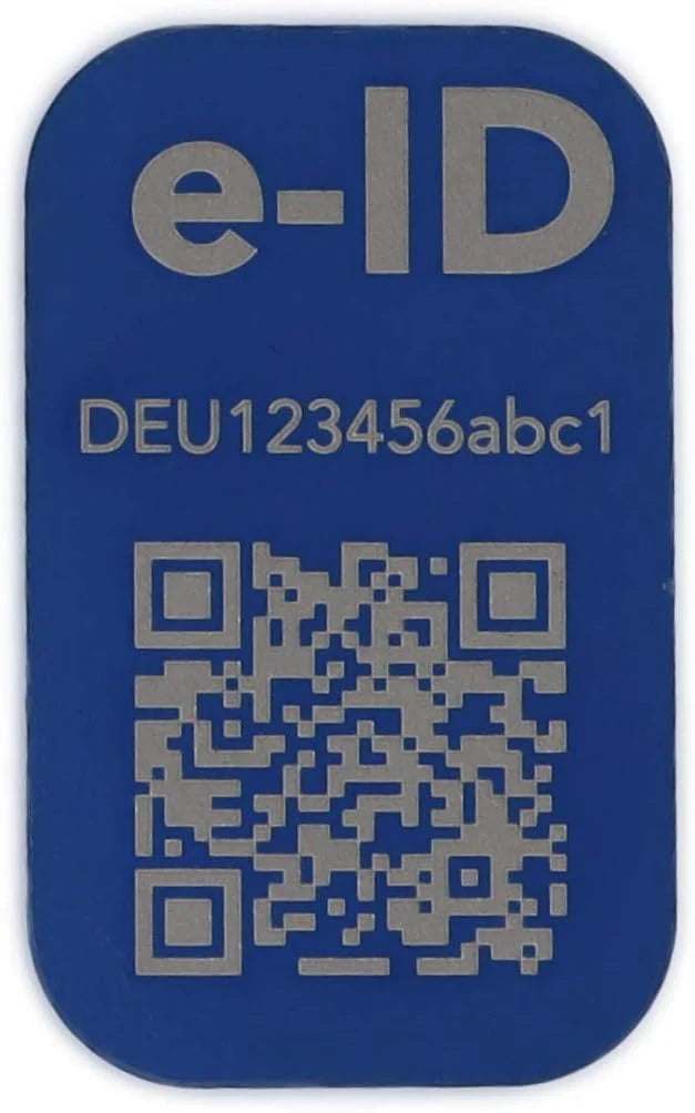 Engraving Heroes - Drone license plate e-ID, 31x19mm with QR code, anodized aluminum, various colors with high-quality laser marking