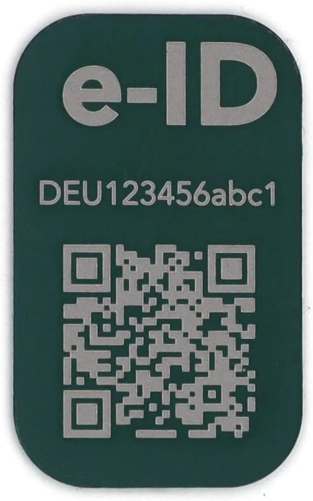 Engraving Heroes - Drone license plate e-ID, 31x19mm with QR code, anodized aluminum, various colors with high-quality laser marking