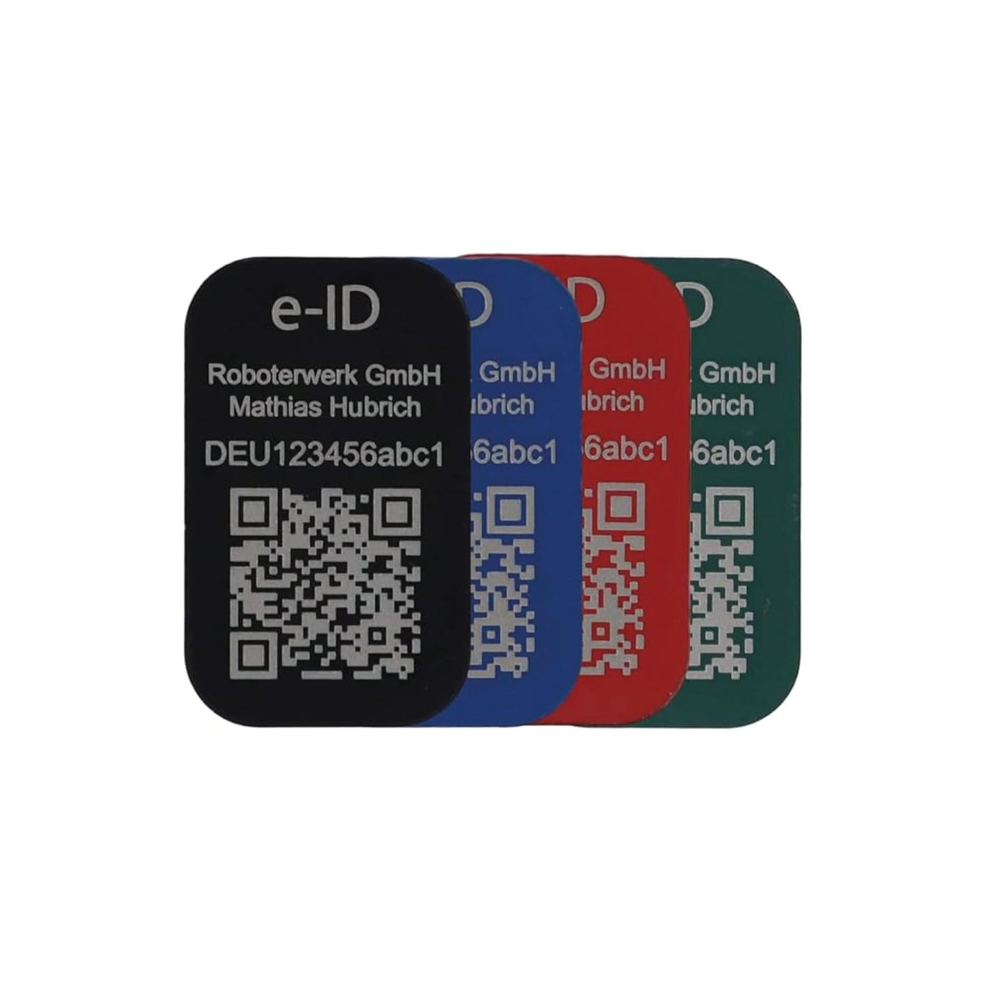 Engraving Heroes - Drone license plate e-ID, 31x19mm with QR code, anodized aluminum, various colors with high-quality laser marking