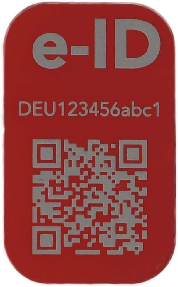 Engraving Heroes - Drone license plate e-ID, 31x19mm with QR code, anodized aluminum, various colors with high-quality laser marking