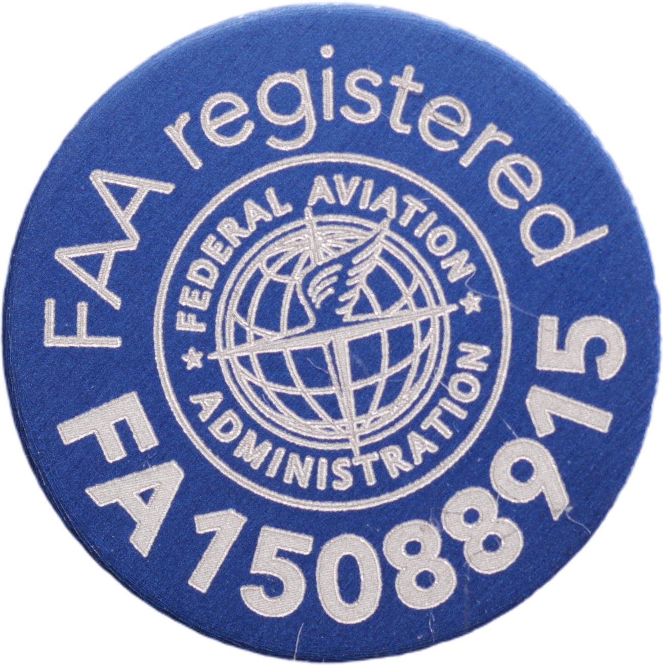 FAA Drone Label, FAA Registration Plate for Drones, for American FA Registration Number, round anodized aluminium plate in different colours