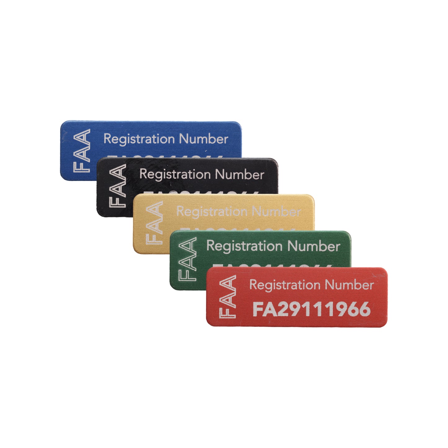 FAA Drone Label, FAA Registration Plate for Drones, for American FA Registration Number, 30x10mm anodized aluminium plate in different colours